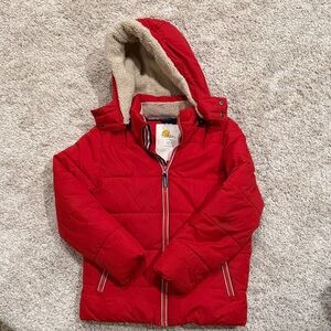 Mini Boden Red Puffer Jacket